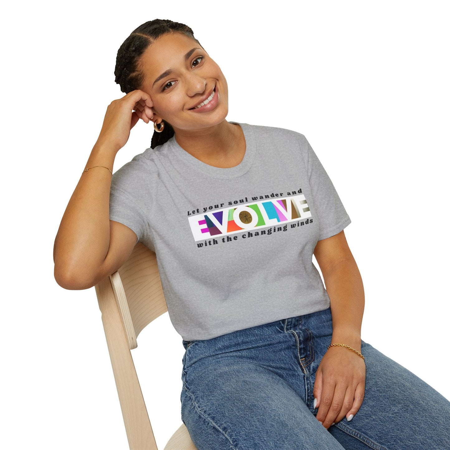 Evolve Inspirational Unisex Softstyle T-Shirt Printify