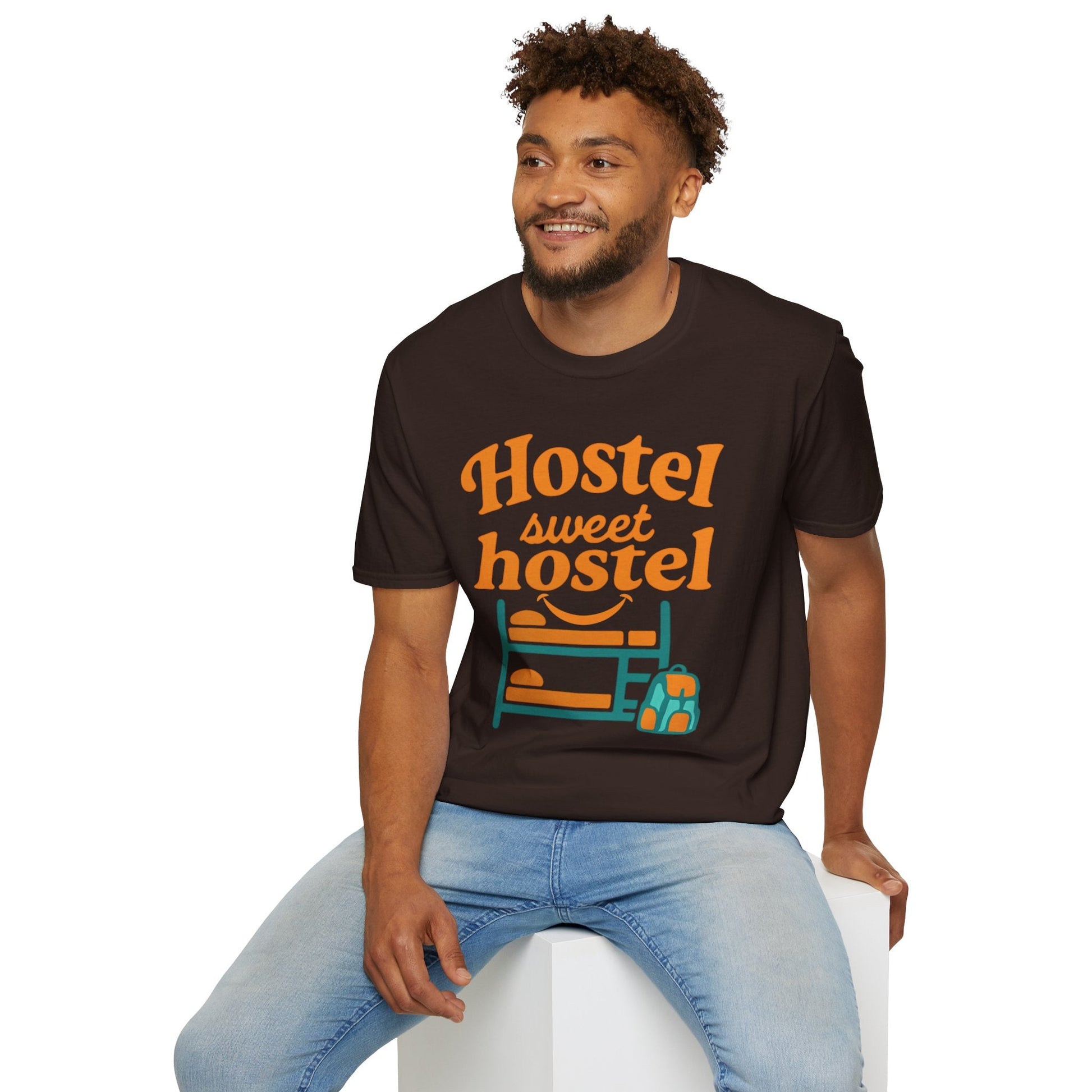 Hostel Sweet Hostel Unisex T-Shirt — Backpacking & Travel Bunk Tee Printify