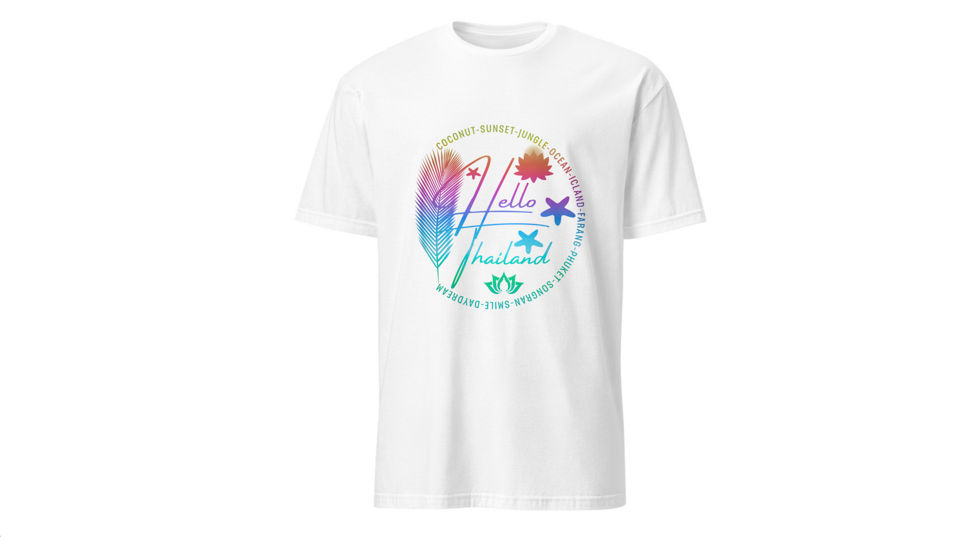 Hello Thailand Women’s Softstyle Tee – Colorful Travel T‑Shirt for Thailand Lovers Printify