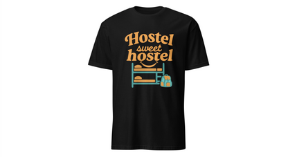 Hostel Sweet Hostel Unisex T-Shirt — Backpacking & Travel Bunk Tee Printify