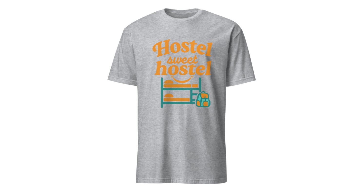 Hostel Sweet Hostel Unisex T-Shirt — Backpacking & Travel Bunk Tee Printify