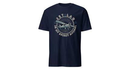 Vintage Propeller Plane T‑Shirt — "Jet Lag Is My Spirit Animal" Frequent Traveler Tee Printify