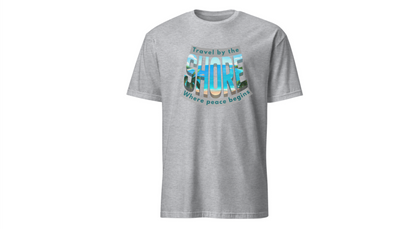 Beach Vibes Unisex Softstyle T-Shirt - "Travel by the Shore" Design Printify
