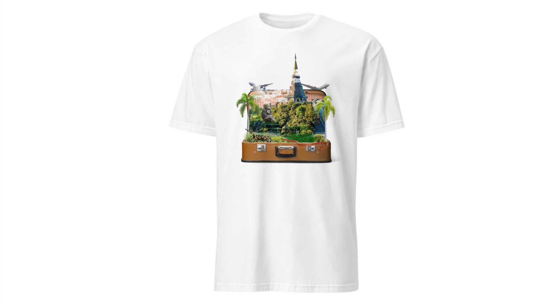 Unisex T-Shirt Design: "Temple" Image Manipulation Printify