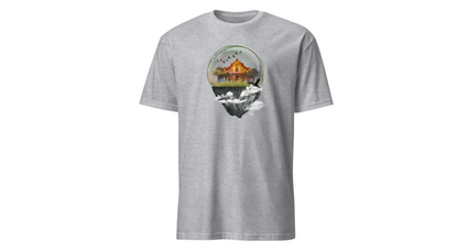 Unisex Image Manipulation "Castle Trapped in a Glass Case" Design for T-Shirt Printify