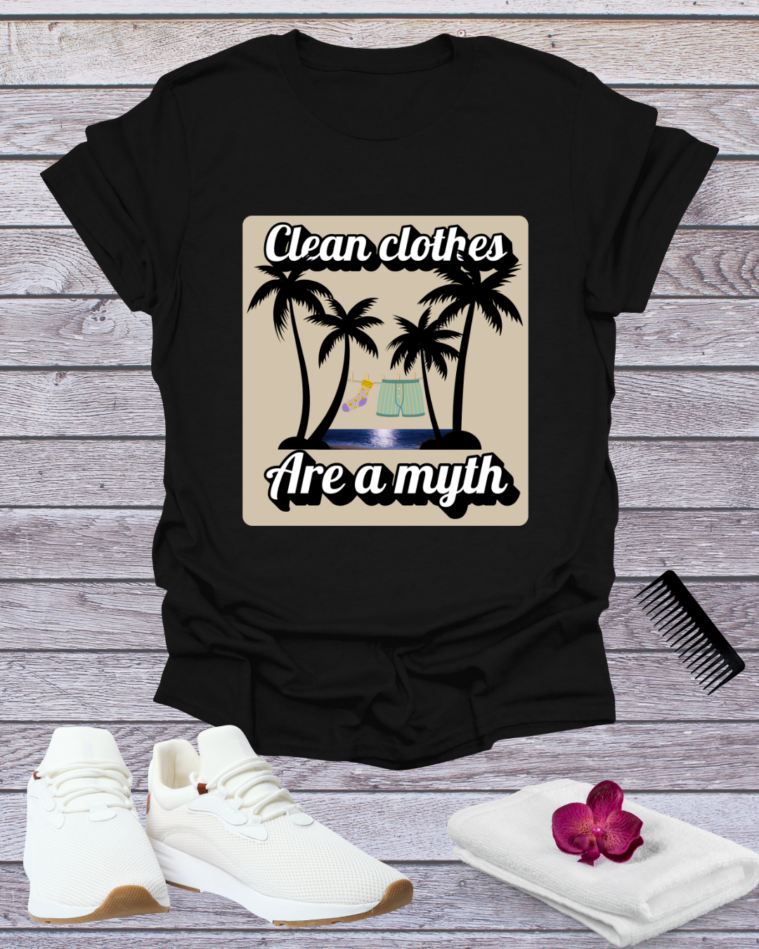 Funny T-shirt: "Clean Clothes Are a Myth"
