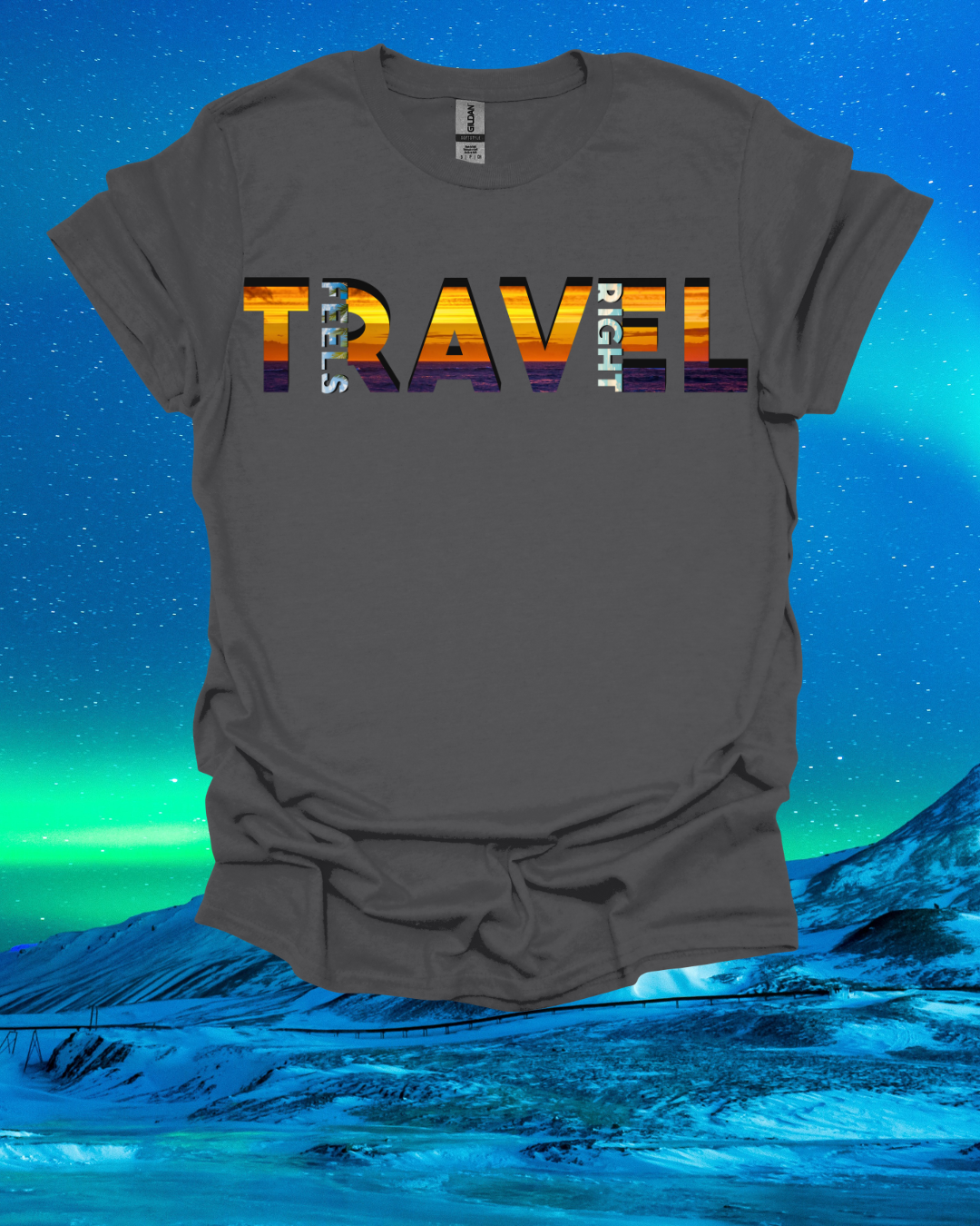 'Travel Feels Right' T-Shirt, Adventure T-Shirt, Perfect Gift for Travelers
