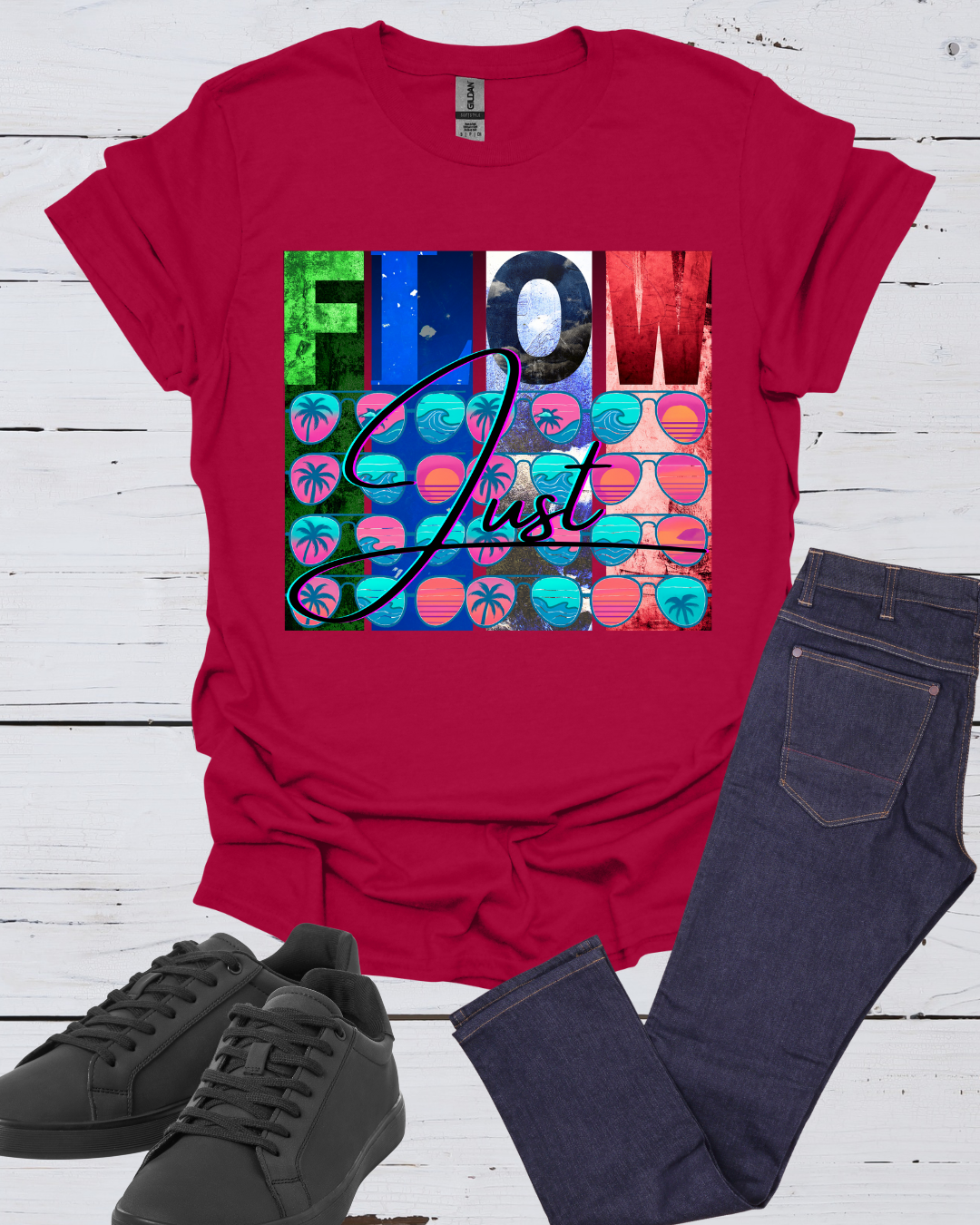 Unisex Softstyle "Just Flow" T-Shirt Printify