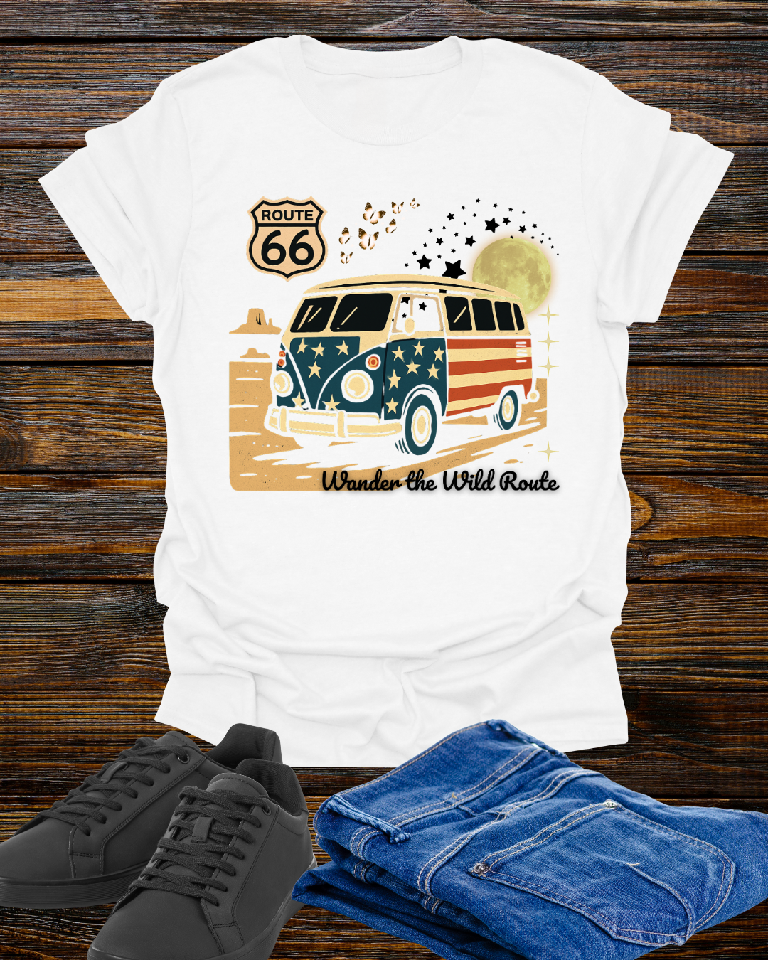 Vintage Route 66 Unisex T-Shirt Printify