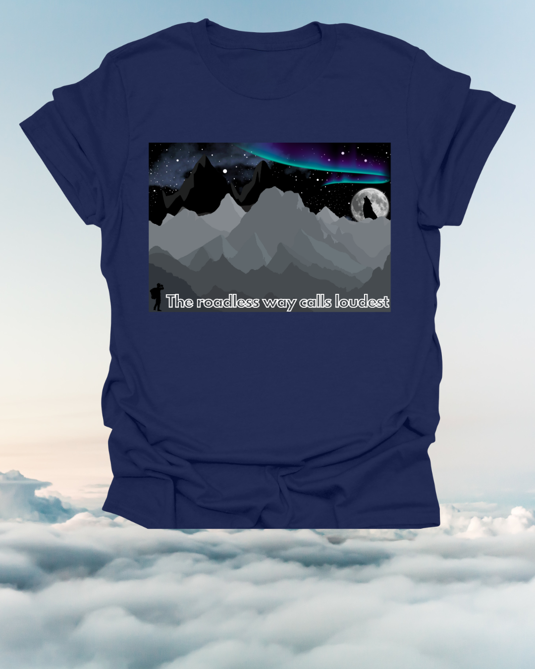 Aurora Landscape Unisex T-Shirt - Soft and Comfy Night Sky Tee Printify