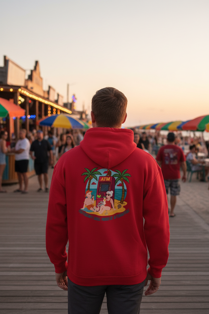 Beach ATM Hoodie - Tropical Boardwalk Mockup