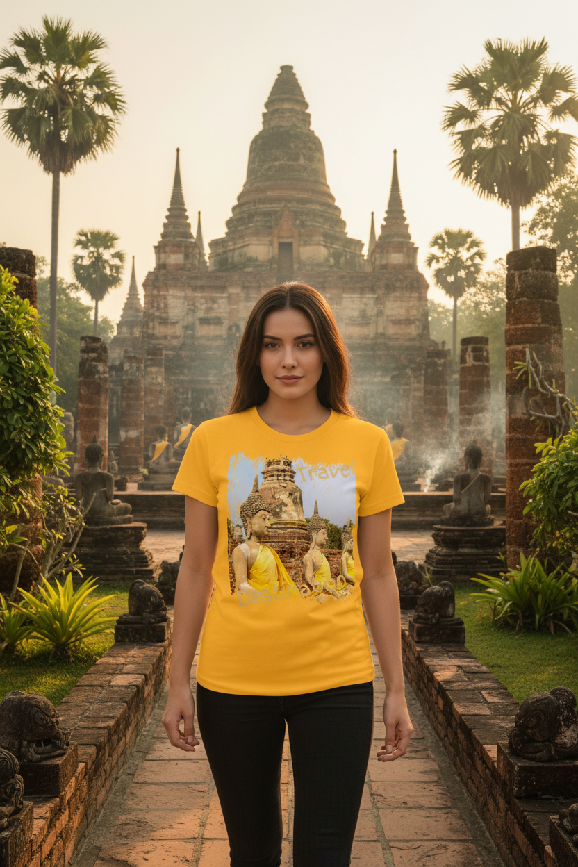 Buddha Temple Travel T-Shirt Lifestyle