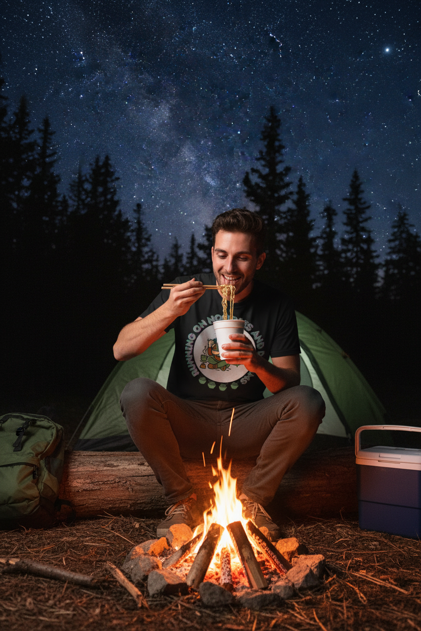 Camping Ramen T-Shirt Lifestyle