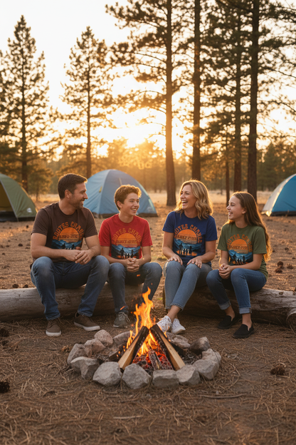 Family Camping Real Colors