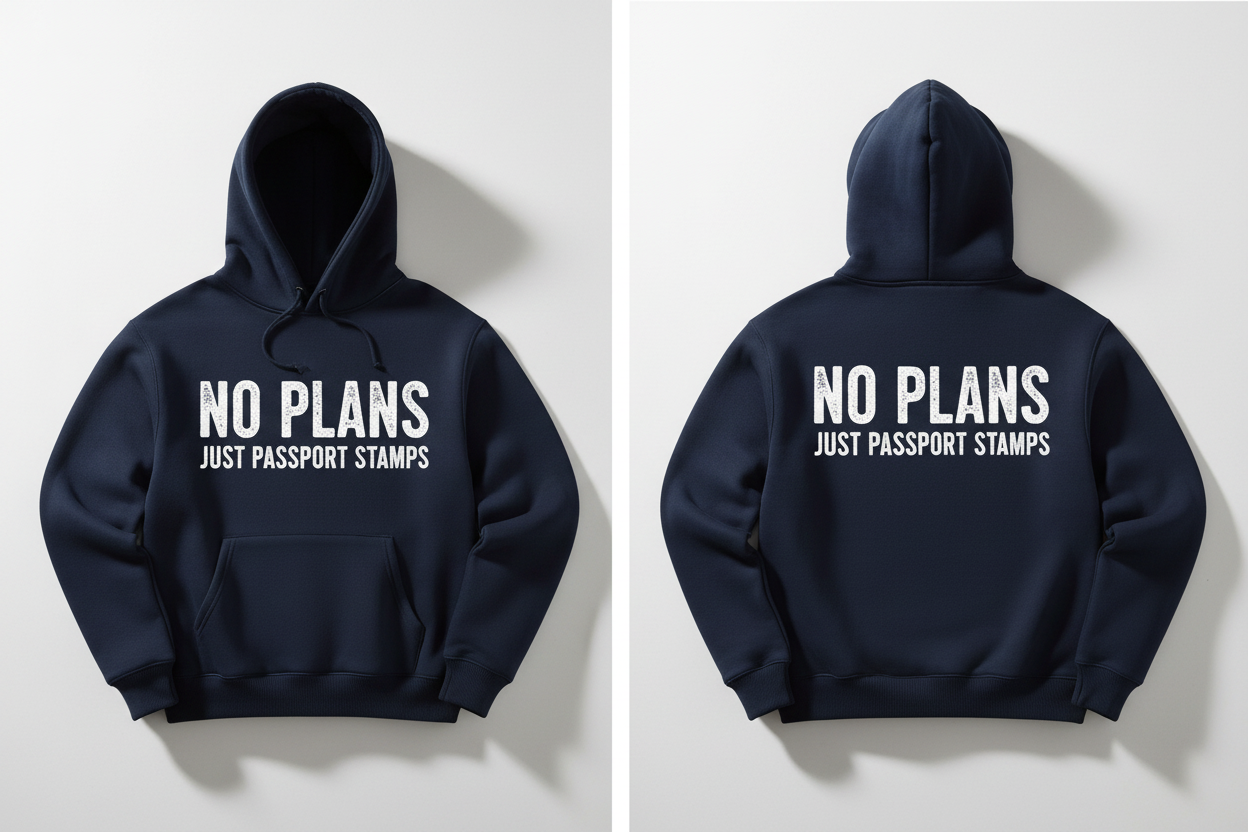 Front and back studio mockup