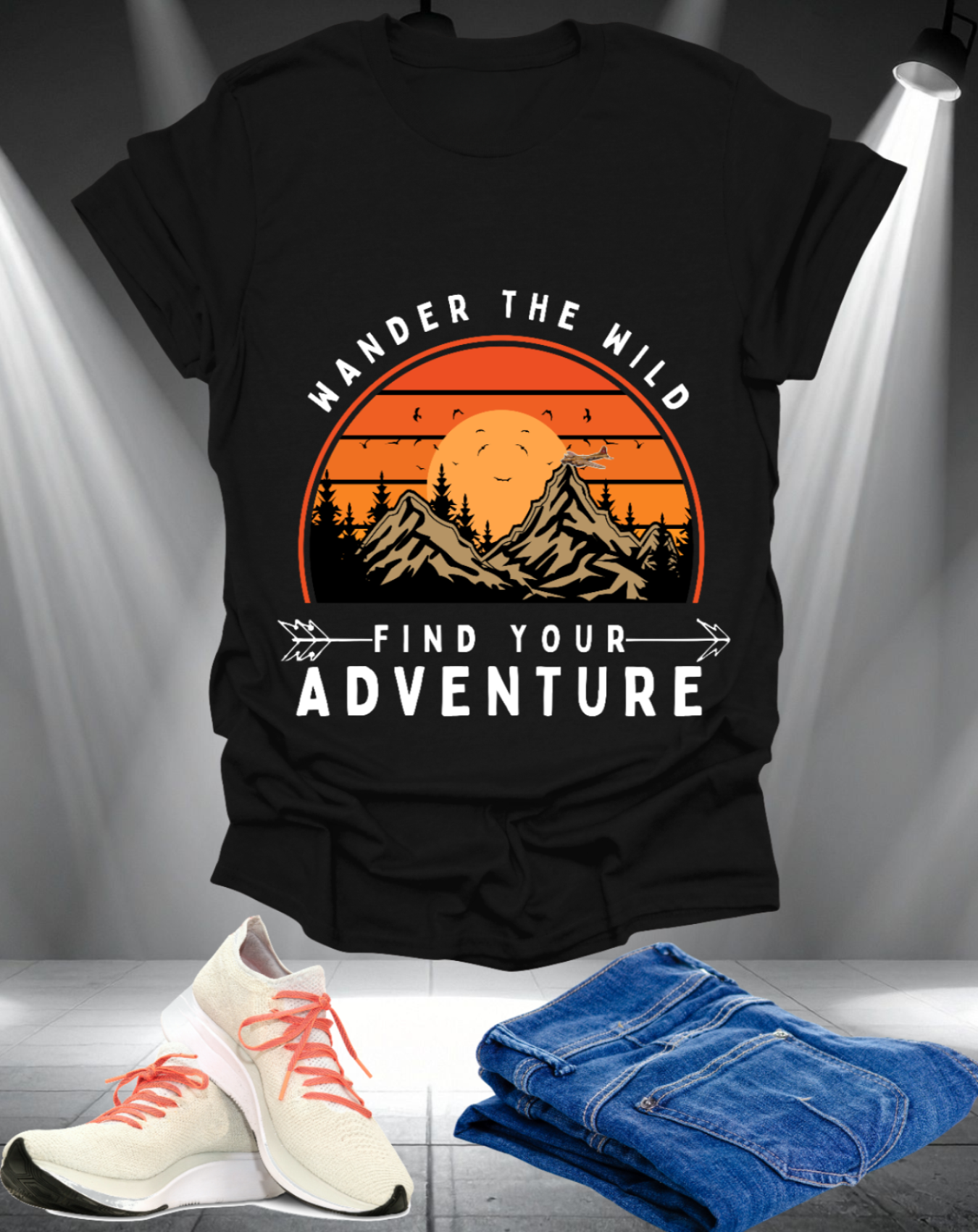 "Wander the Wild, Find Your Adventure" T-Shirt – For Outdoor Enthusiasts