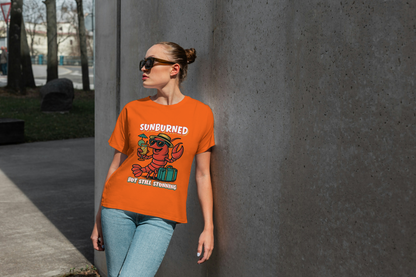 "Sunburned but Still Stunning" Funny Unisex Lobster T-Shirt
