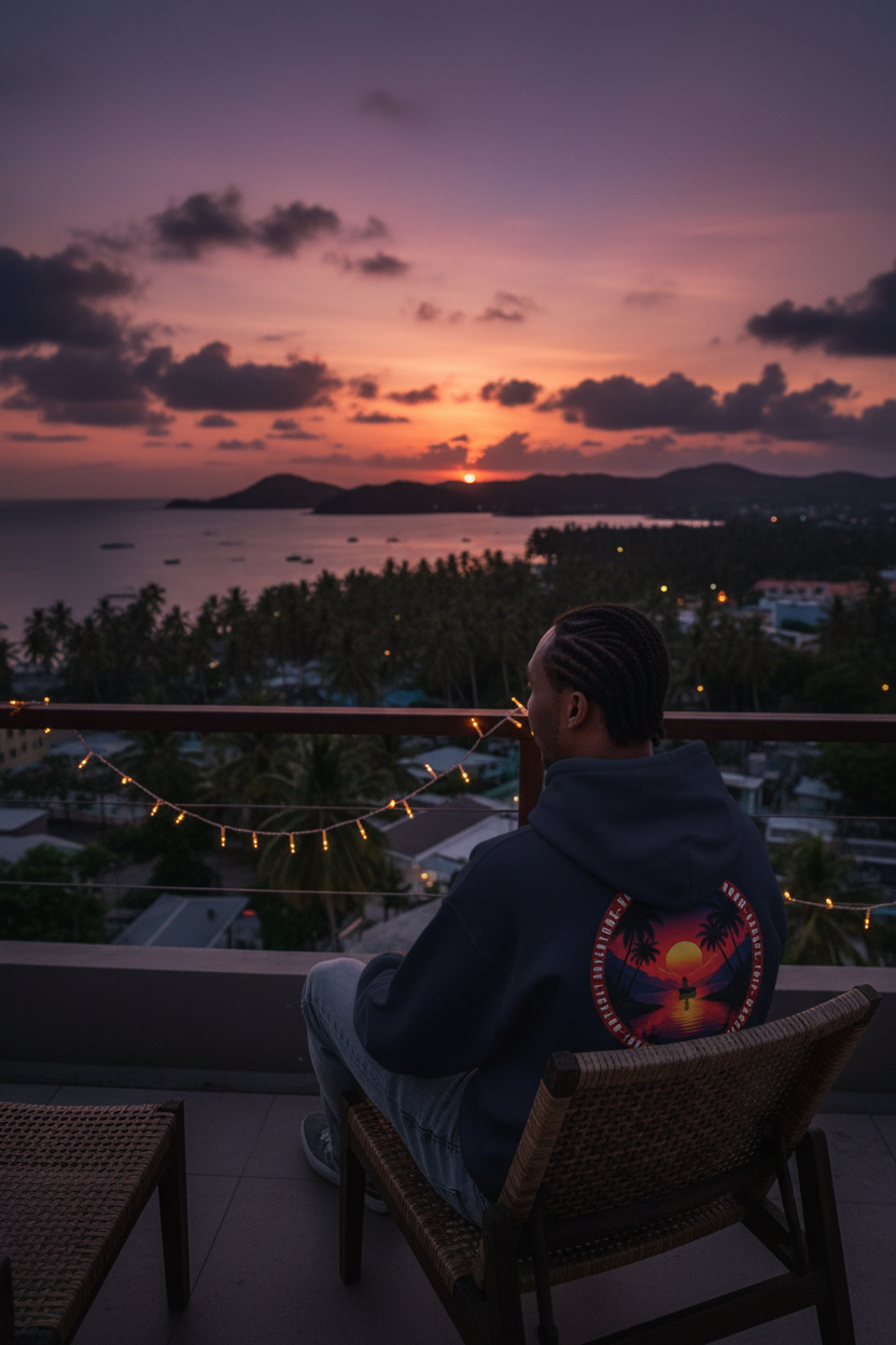 Rooftop dusk mockup