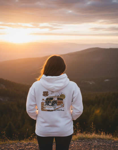 Route 66 Hoodie Woman Mountain Mockup