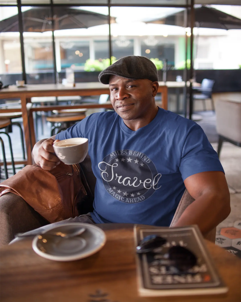 Unisex Tee-Miles Behind Magic ahead Travel Printify