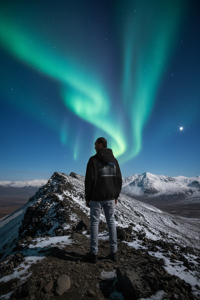 The Roadless Way Calls Loudest - Iceland Aurora Mockup