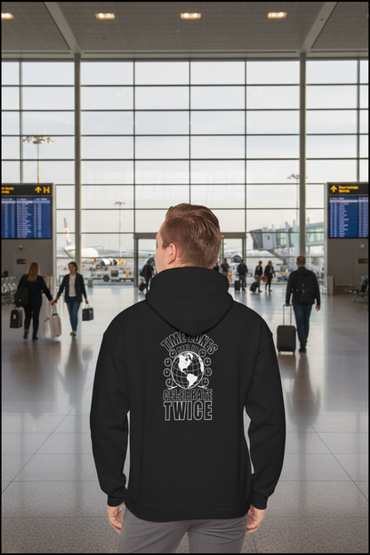 Time Zones Hoodie - Airport Terminal Mockup
