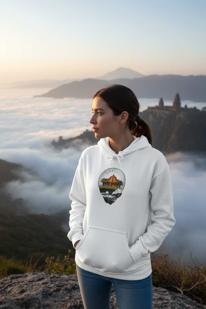 White mountain sunrise mockup